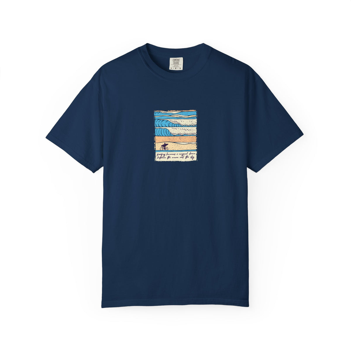 Vintage beach stripes graphic t-shirt