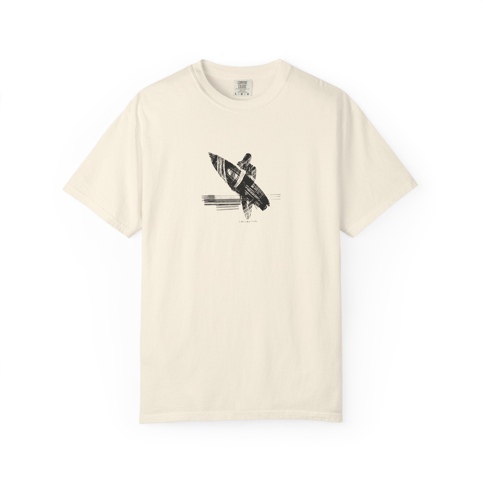 Surfboard rider graphic t-shirt