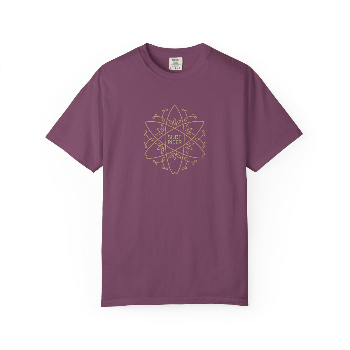  t-shirt with floral heart design on a white background