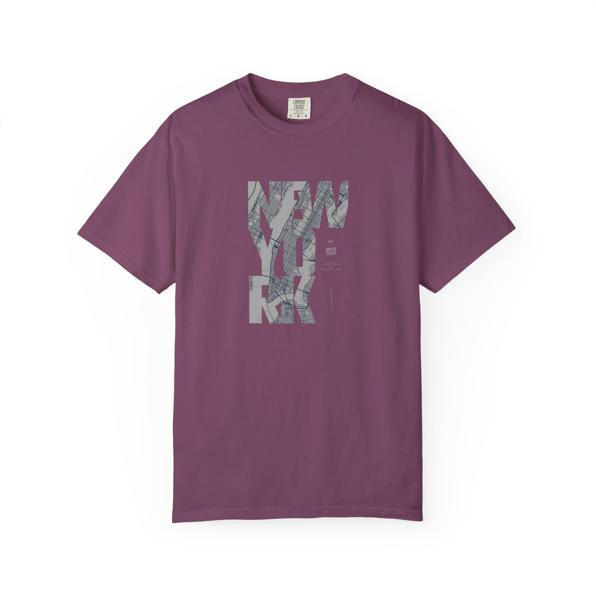 New york marble text graphic t-shirt