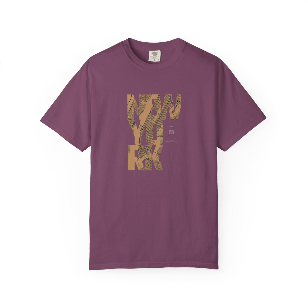New york woodgrain graphic t-shirt