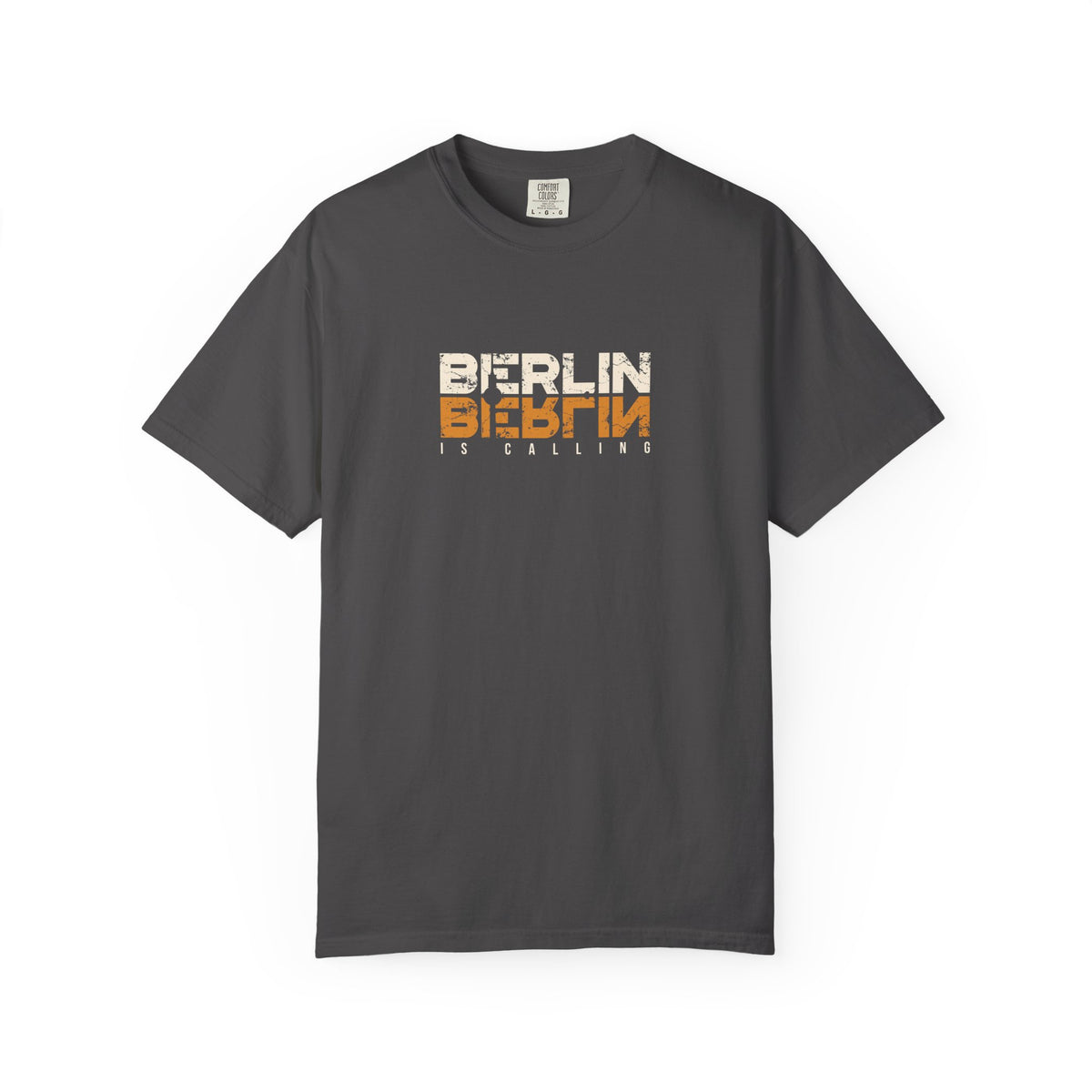 Gray berlin is calling distressed graphic t-shirt