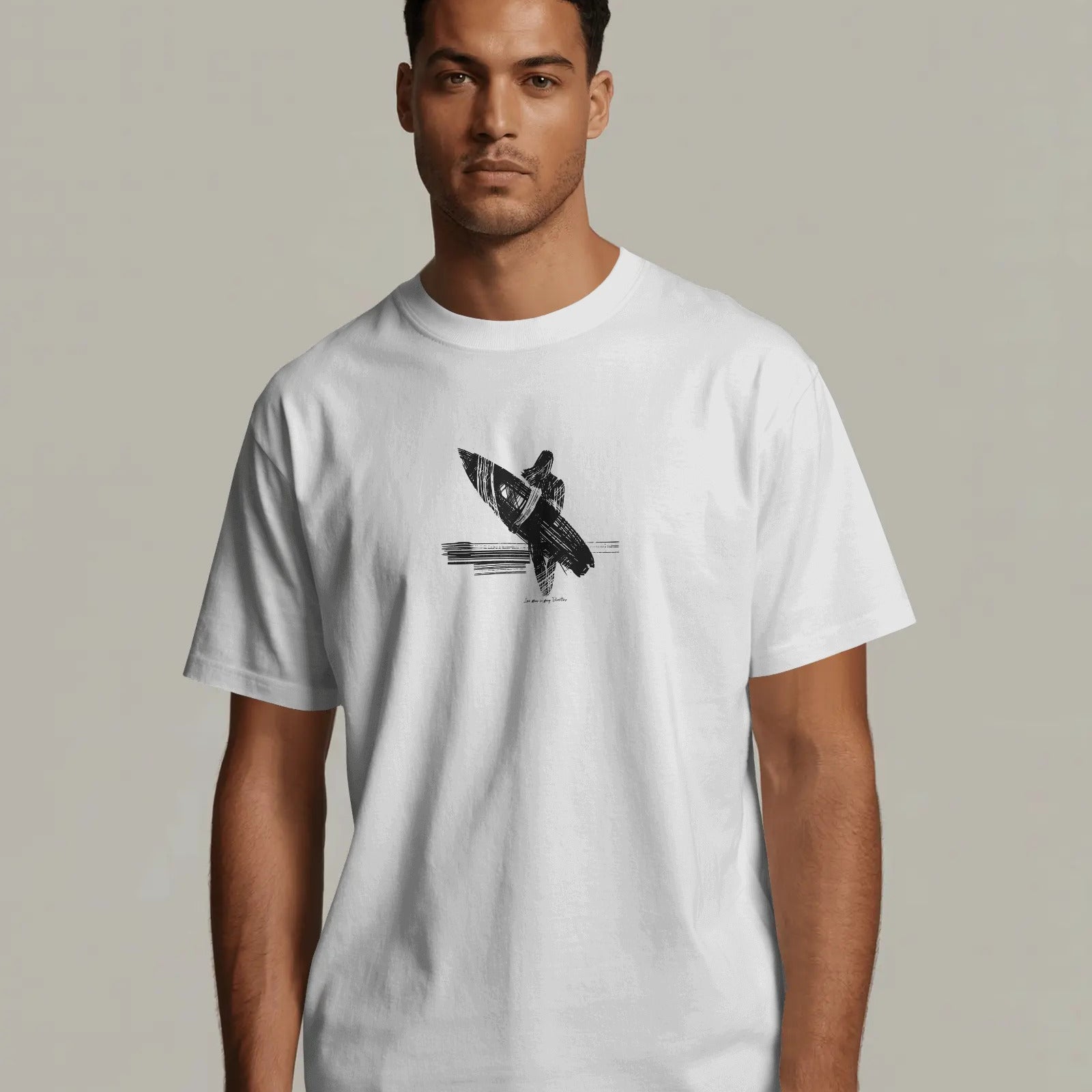 Surfboard rider graphic t-shirt