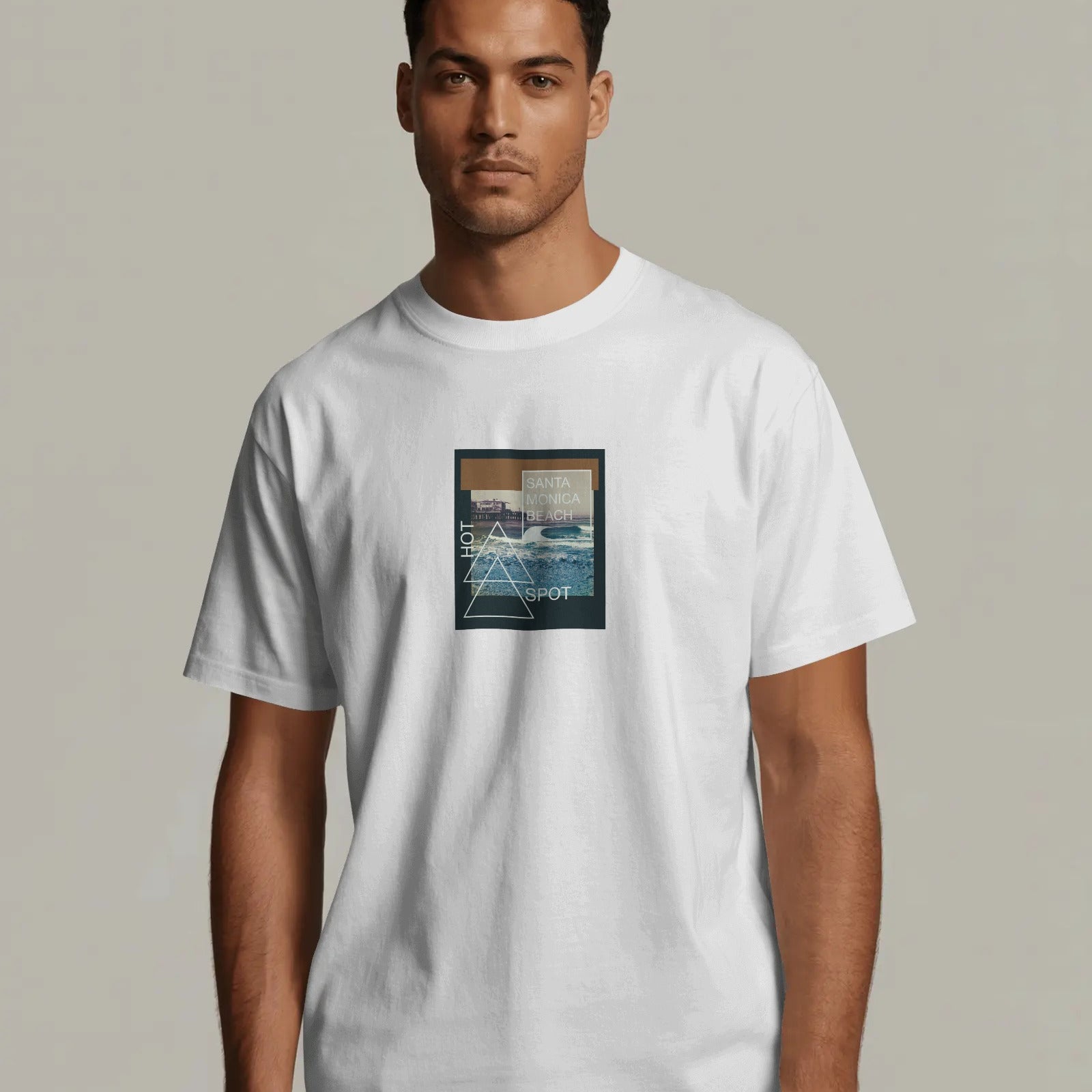 Santa monica surf spot graphic t-shirt