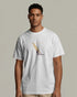 White windsurfing sunset graphic t-shirt