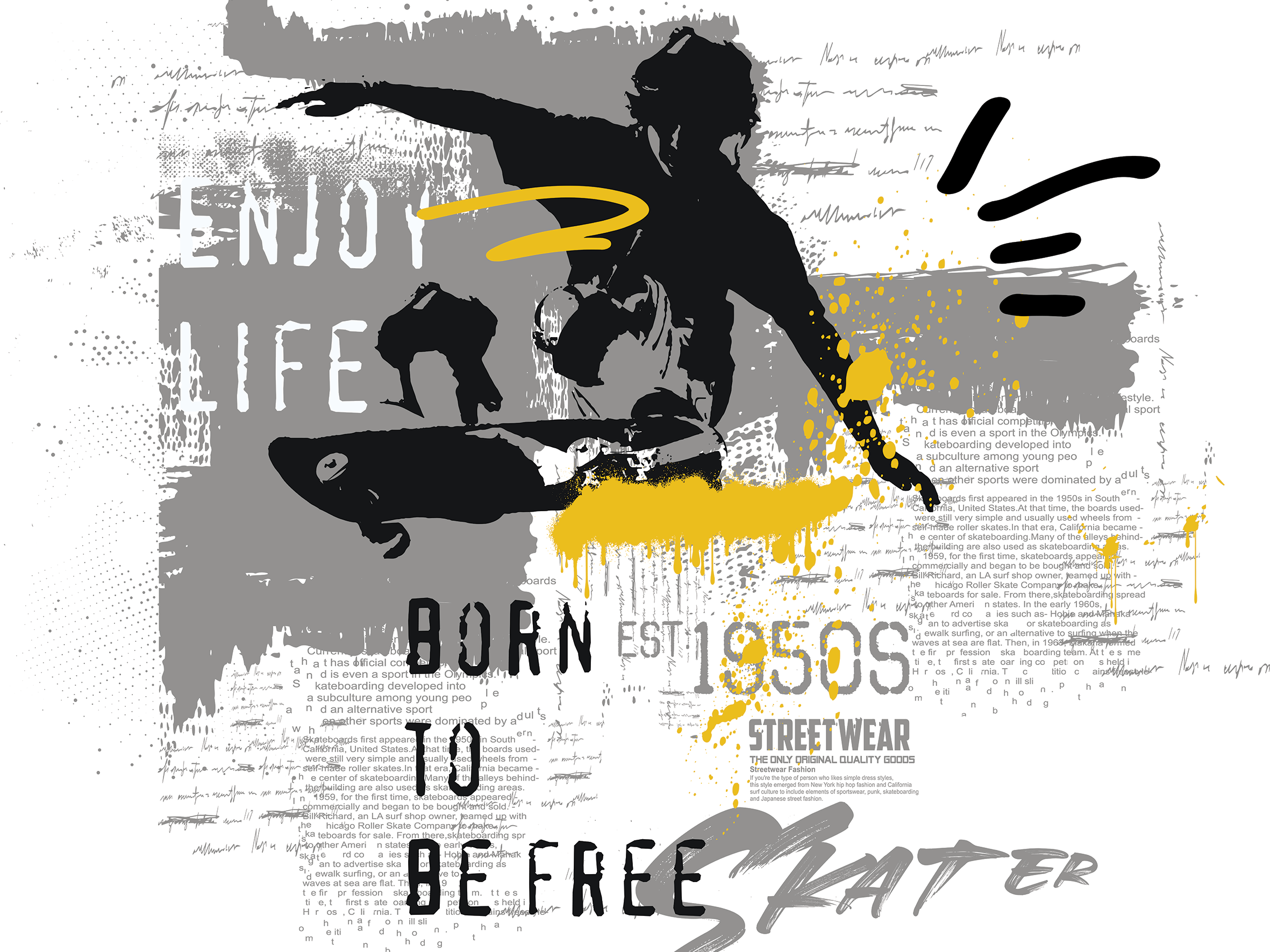 Surf-inspired graphic t-shirt design – Second Opinion
